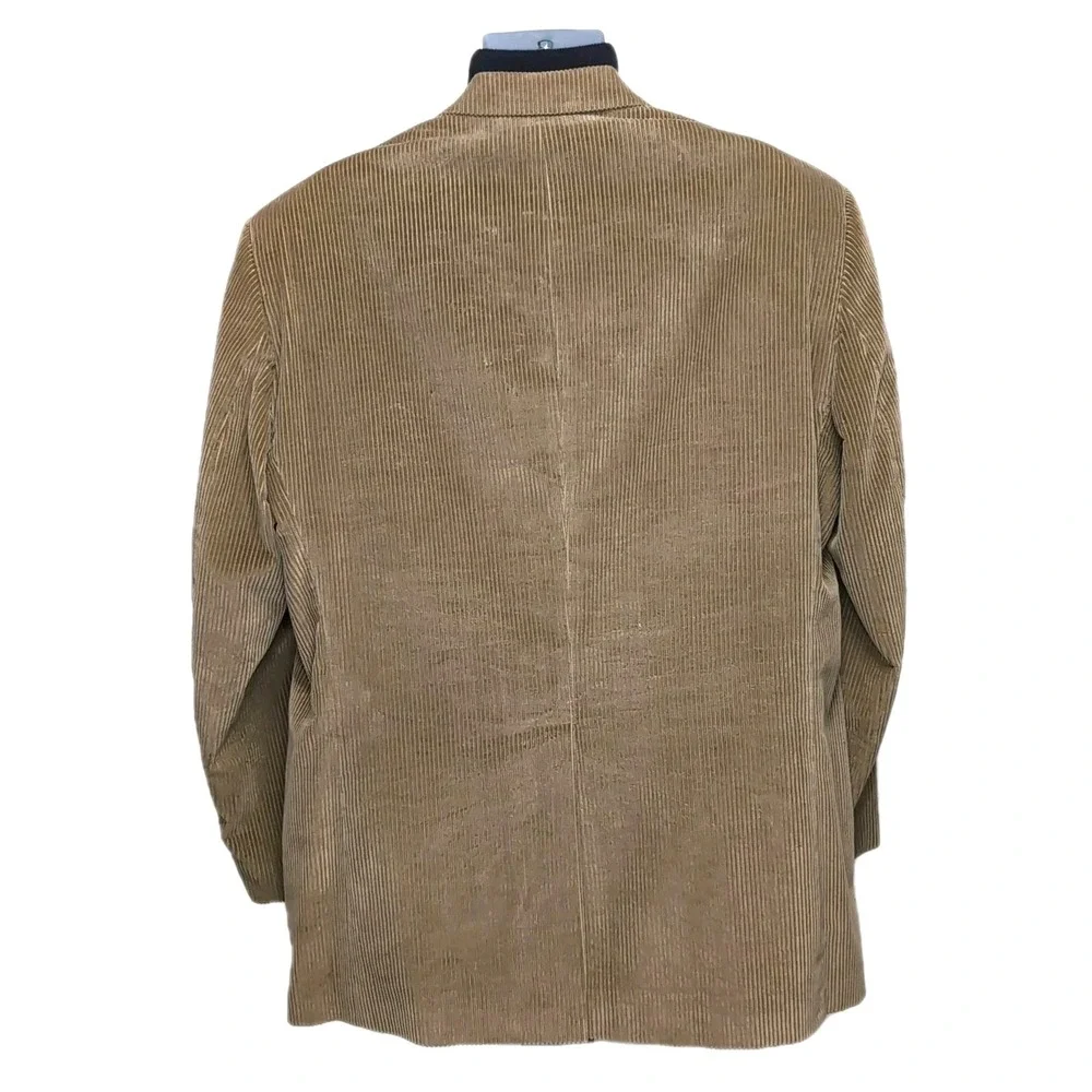 VTG Chaps Ralph Lauren Corduroy‎ Sport Coat Mens L Brown 3 Button Jacket Blazer